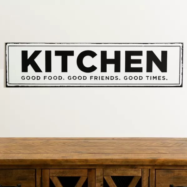 Wall Quotes & Signs-Kirkland's Home Kitchen Good Food Good Friends Good Times Plaque White