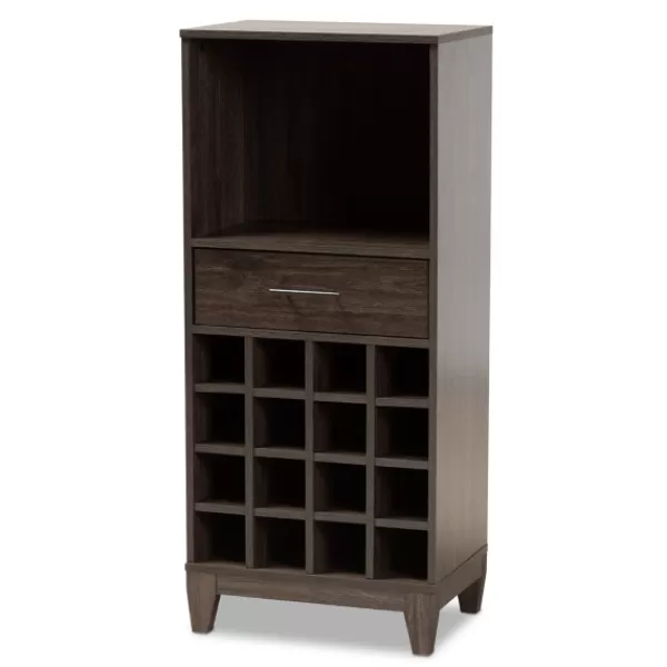 Cabinets & Sideboards-Kirkland's Home Kitredge Dark Wine Cabinet Brown