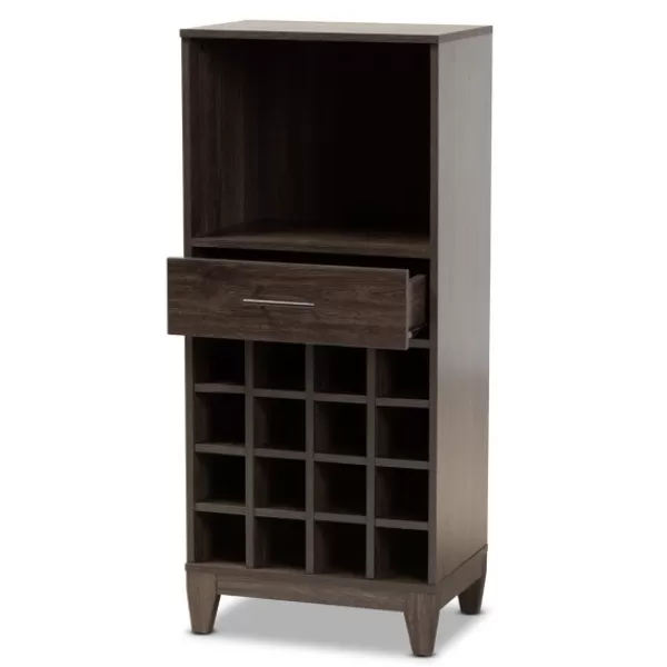 Cabinets & Sideboards-Kirkland's Home Kitredge Dark Wine Cabinet Brown