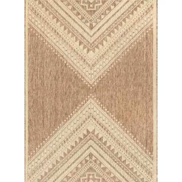 Outdoor Rugs-Kirkland's Home Landy Aztec Outdoor Rug, 5X8 Tan