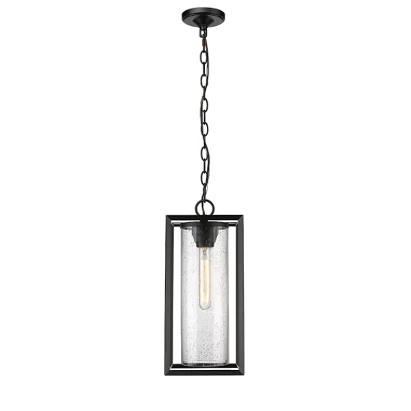 Outdoor Lighting-Kirkland's Home Lantern Outdoor Pendant Light Black