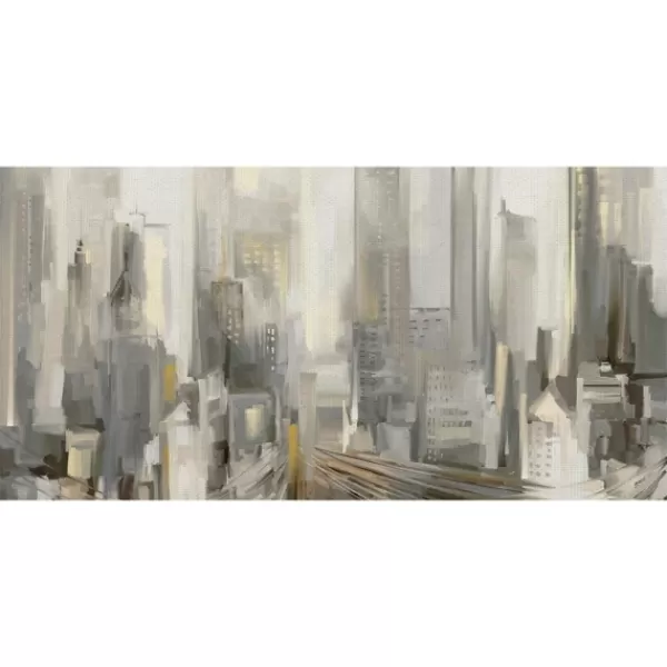 Canvas Art-Kirkland's Home Large City Lights Canvas Art Print Gray/White/Black