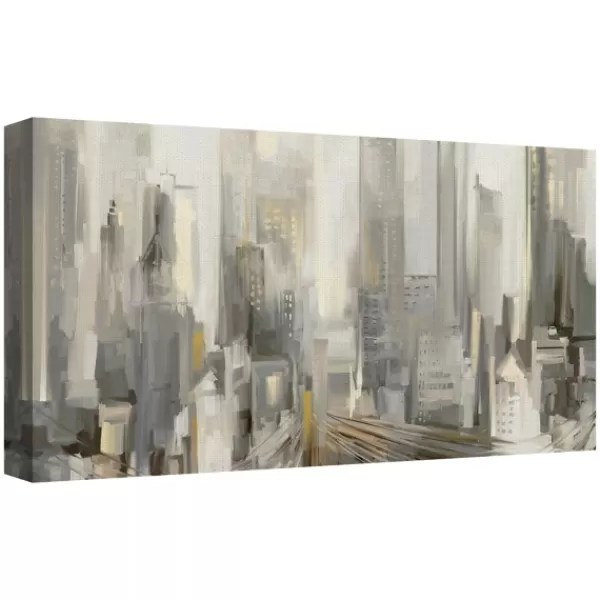 Canvas Art-Kirkland's Home Large City Lights Canvas Art Print Gray/White/Black