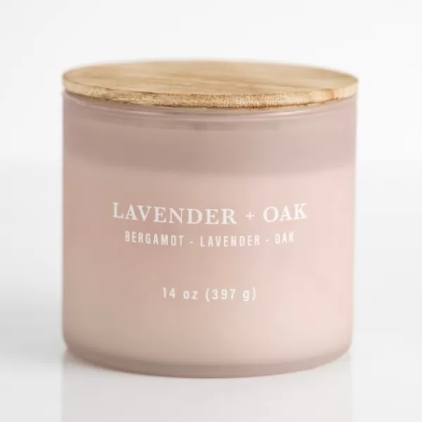 Candles-Kirkland's Home Lavender & Oak Triple Wick Jar Candle Pink