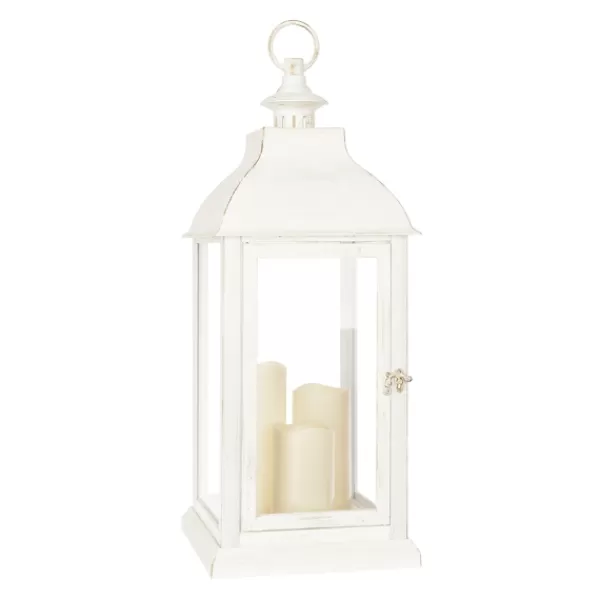 Lanterns-Kirkland's Home Led Pillar Candle Lantern White