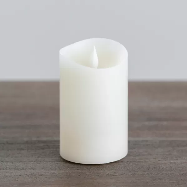 Flameless Candles-Kirkland's Home Led Soft Flame Pillar Candle, 3X5 In. Ivory