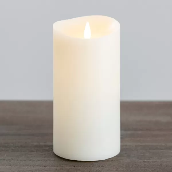 Flameless Candles-Kirkland's Home Led Soft Flame Pillar Candle, 4X8 In. Ivory