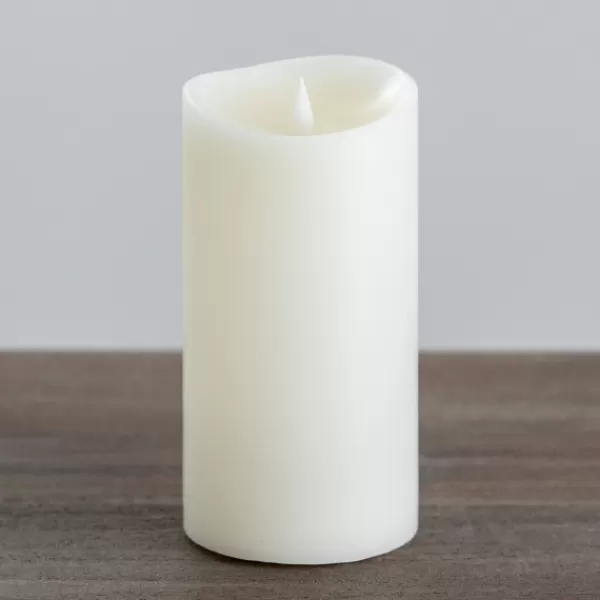 Flameless Candles-Kirkland's Home Led Soft Flame Pillar Candle, 4X8 In. Ivory