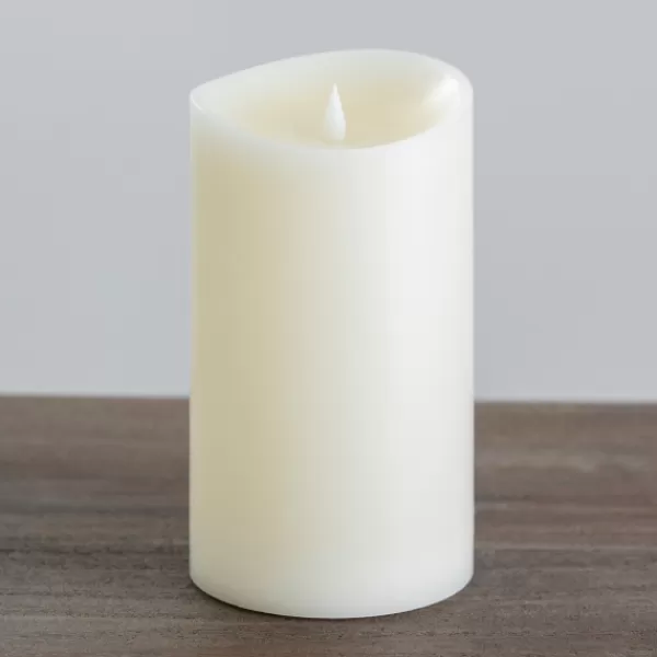 Flameless Candles-Kirkland's Home Led Soft Flame Pillar Candle, 5X9 In. Ivory