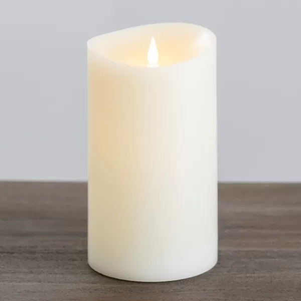 Flameless Candles-Kirkland's Home Led Soft Flame Pillar Candle, 5X9 In. Ivory