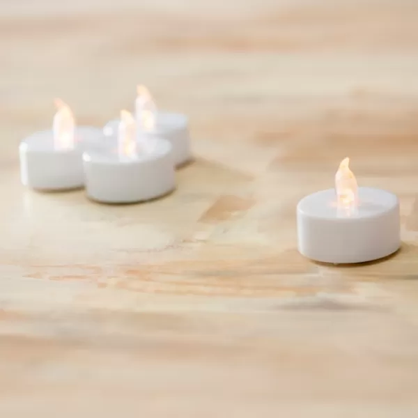 Flameless Candles-Kirkland's Home Led Warm Light Tealight Candles, Set Of 4 White