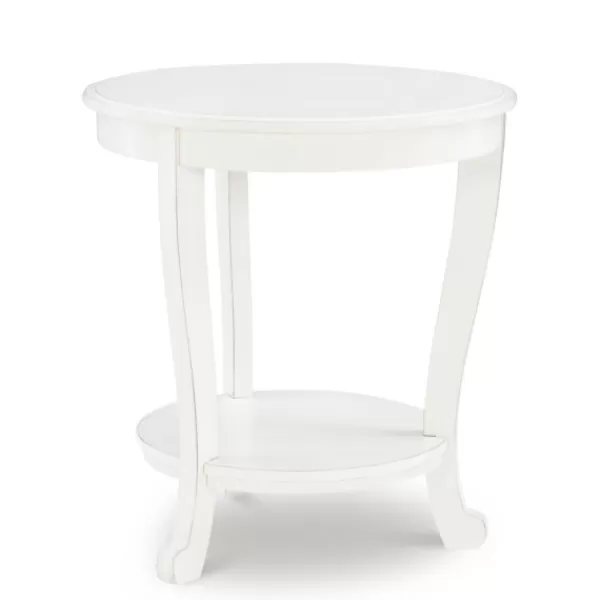 Accent & End Tables-Kirkland's Home Light Cream Curved Legs Accent Table Ivory