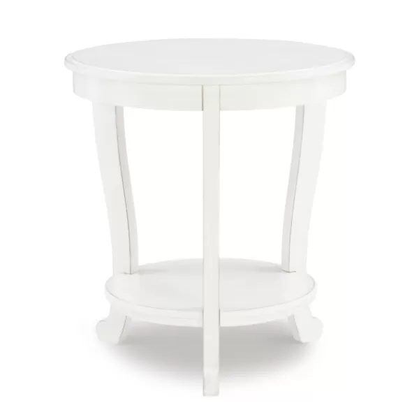 Accent & End Tables-Kirkland's Home Light Cream Curved Legs Accent Table Ivory