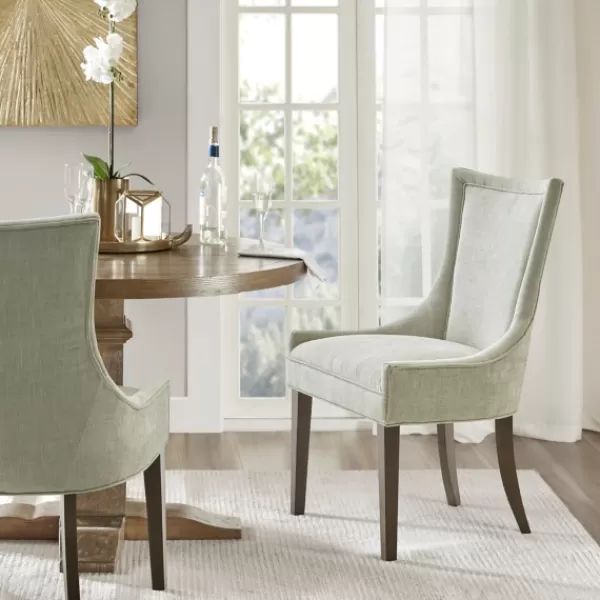 Dining Chairs-Kirkland's Home Light Curved Back Leg 2-Pc. Dining Chair Set Green