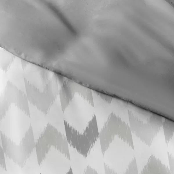 Duvets-Kirkland's Home Light Gray Chevron 3-Pc. King Duvet Cover Set Gray/White