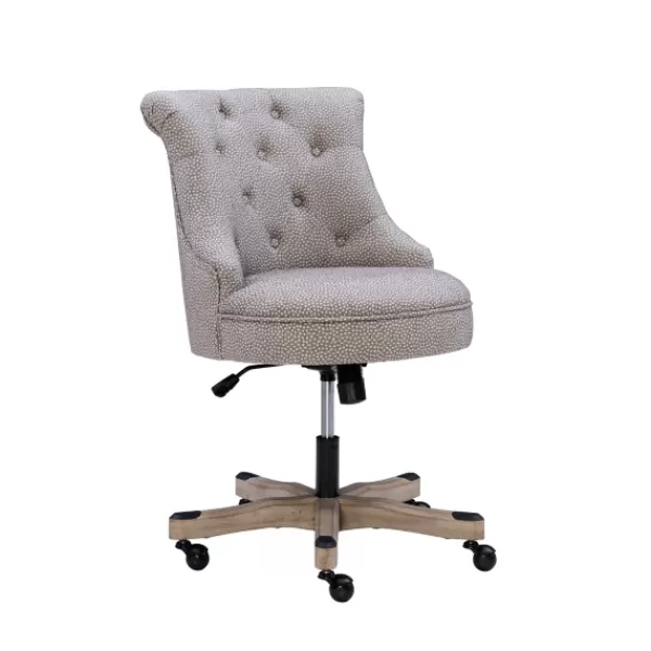 Office Furniture-Kirkland's Home Light Miller Tufted Office Chair Gray