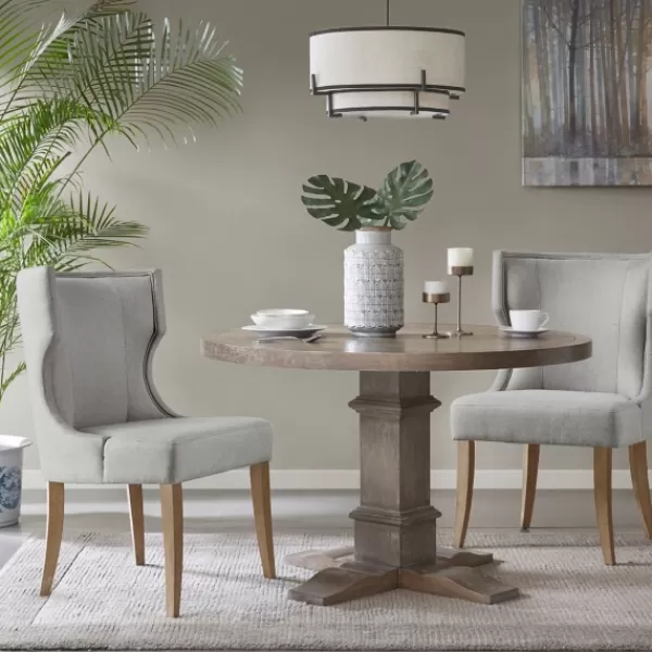 Dining Chairs-Kirkland's Home Light Wingback Dining Chair Gray