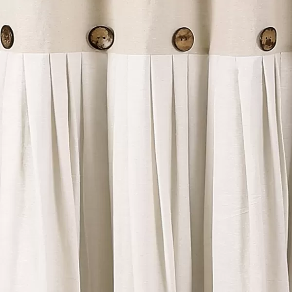 Shower Curtains-Kirkland's Home Linen Button Shower Curtain Tan