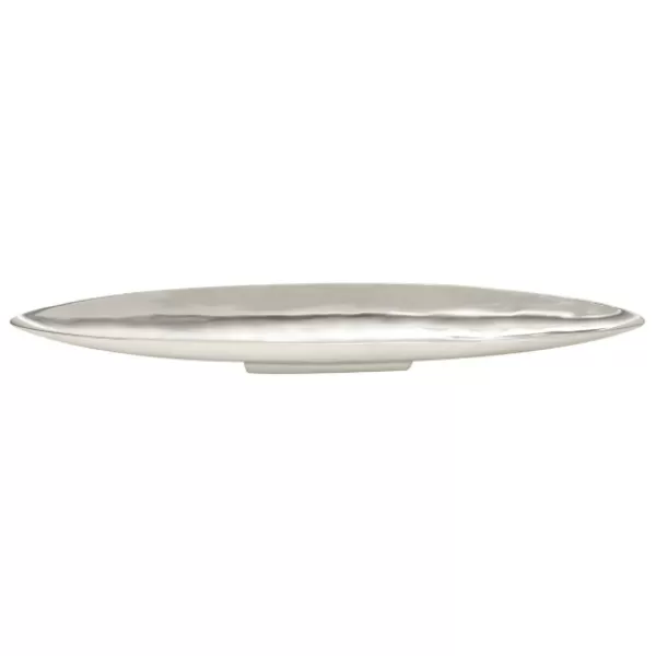 Decorative Trays-Kirkland's Home Long Metallic Tray Silver