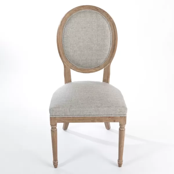 Dining Chairs-Kirkland's Home Louis Upholstered Dining Chair Gray