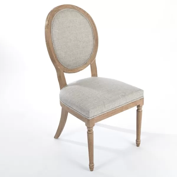 Dining Chairs-Kirkland's Home Louis Upholstered Dining Chair Gray