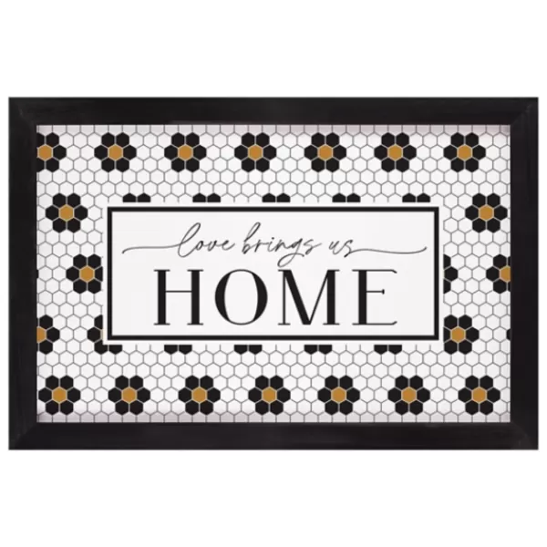 Wall Quotes & Signs-Kirkland's Home Love Brings Us Home Framed Wall Plaque Multi