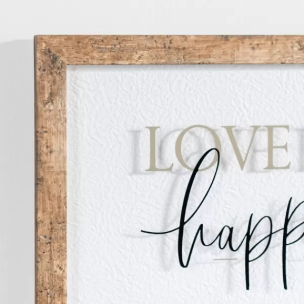 Wall Quotes & Signs-Kirkland's Home Love Builds A Happy Home Wall Plaque White/Black/Tan