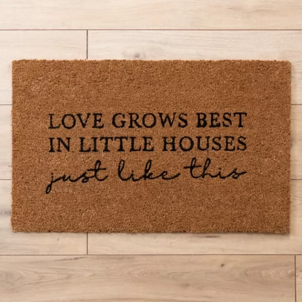 Doormats-Kirkland's Home Love Grows Best In Little Houses Doormat Tan