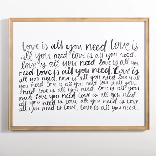 Wall Quotes & Signs-Kirkland's Home Love Is All You Need Framed Wall Plaque White/Black