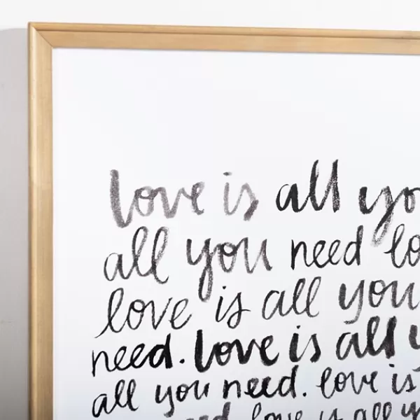 Wall Quotes & Signs-Kirkland's Home Love Is All You Need Framed Wall Plaque White/Black