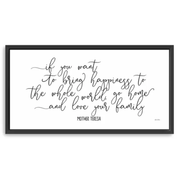 Wall Quotes & Signs-Kirkland's Home Love Your Family Framed Giclee Canvas Art Print White/Black