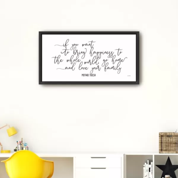 Wall Quotes & Signs-Kirkland's Home Love Your Family Framed Giclee Canvas Art Print White/Black