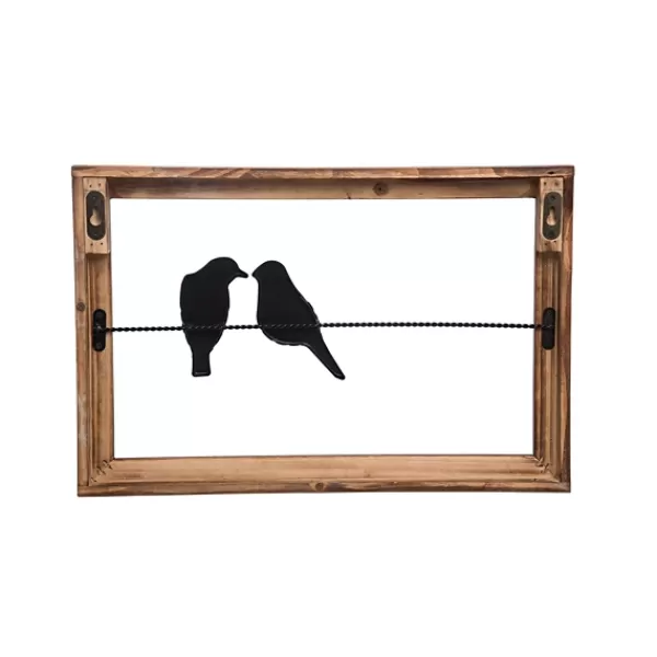 Wall Plaques-Kirkland's Home Lovebirds On A Wire Wall Plaque Brown