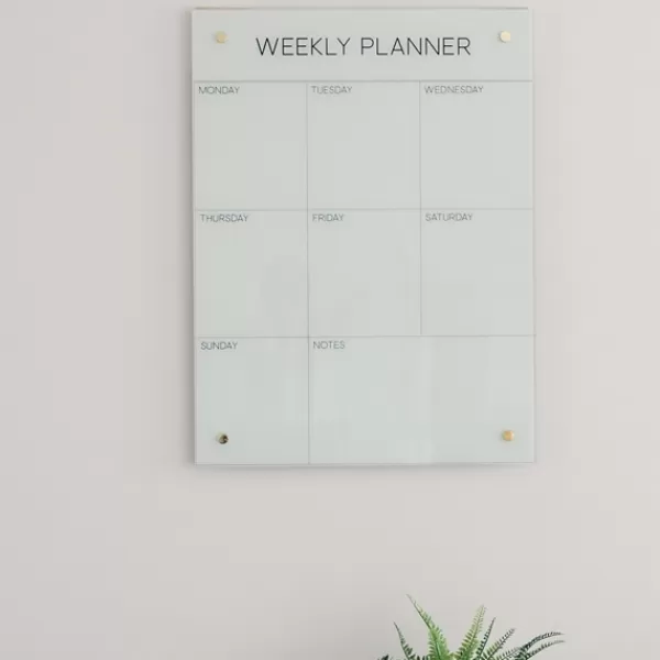 Memo & Chalkboards-Kirkland's Home Magnetic Dry Erase Weekly Wall Planner White