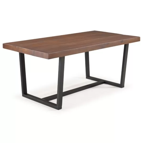 Dining Tables-Kirkland's Home Mahogany Distressed Solid Wood Dining Table Brown