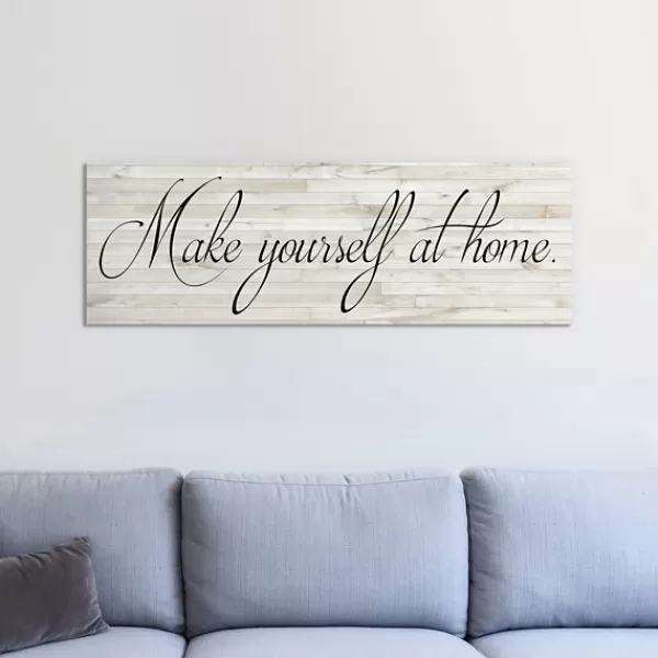 Wall Quotes & Signs-Kirkland's Home Make Yourself At Home Canvas Art Print White