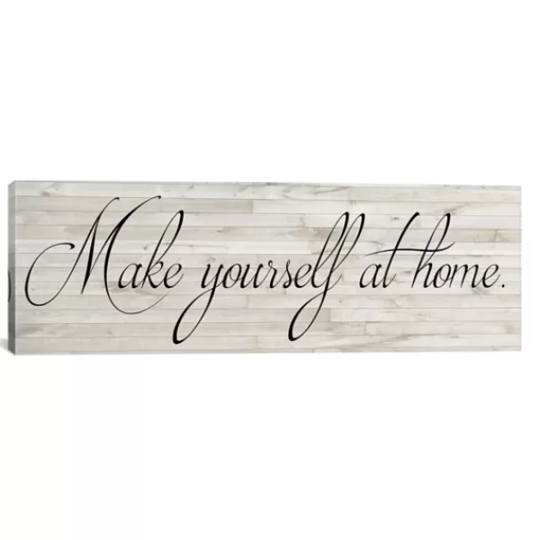 Wall Quotes & Signs-Kirkland's Home Make Yourself At Home Canvas Art Print White