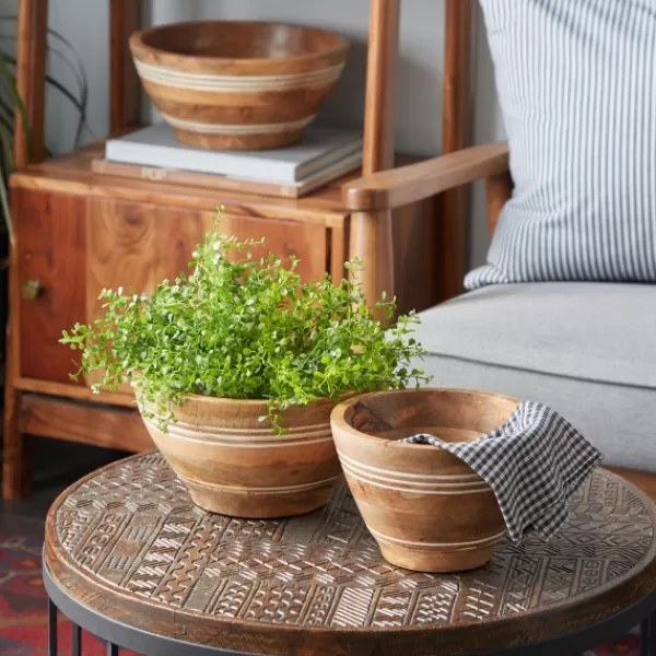 Decorative Bowls & Jars-Kirkland's Home Mango Wood Bowls, Set Of 3 Brown