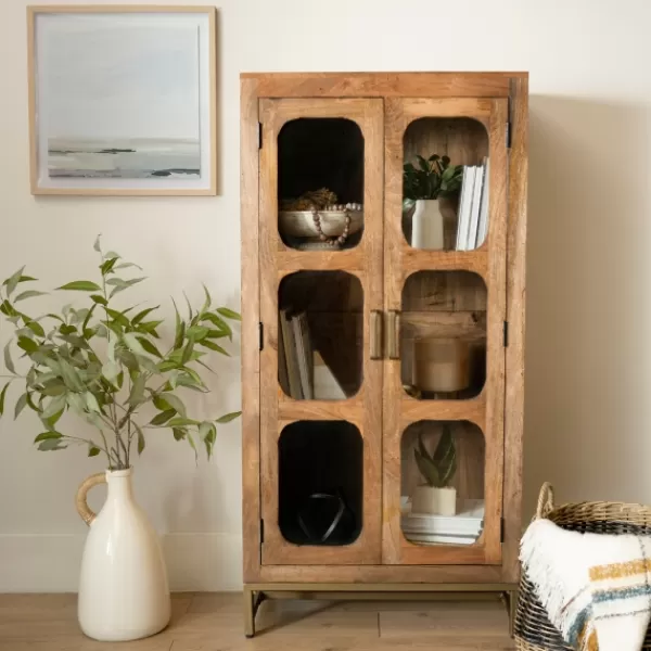 Cabinets & Sideboards-Kirkland's Home Manu Natural Mango Wood Cabinet