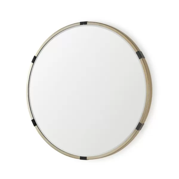 Decorative Mirrors-Kirkland's Home Maria Brushed Gold Round Wall Mirror