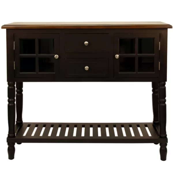 Console Tables-Kirkland's Home Mariel Wood Buffet Table Black