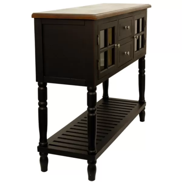 Console Tables-Kirkland's Home Mariel Wood Buffet Table Black