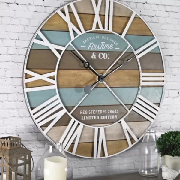 Clocks-Kirkland's Home Maritime Planks Wall Clock