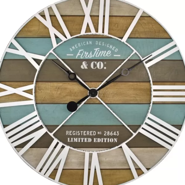 Clocks-Kirkland's Home Maritime Planks Wall Clock