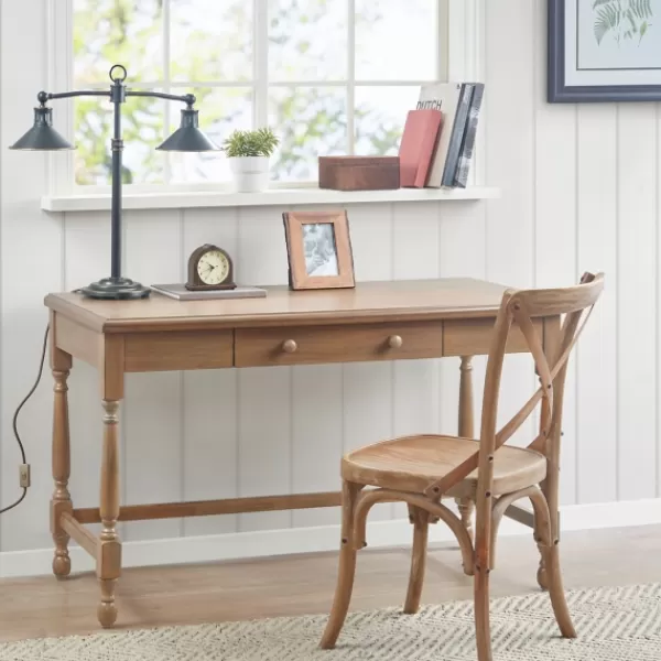 Office Furniture-Kirkland's Home Martha Stewart Natural Wood Turned Legs Desk