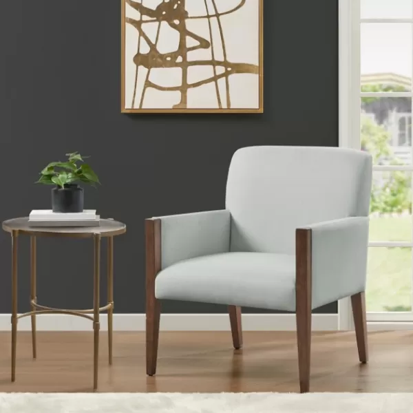 Accent Chairs-Kirkland's Home Martha Stewart Wood Trim Accent Chair Ivory