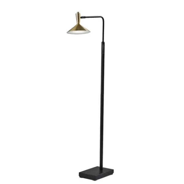 Floor Lamps-Kirkland's Home Matte Black Adjustable Light And Color Floor Lamp Gold