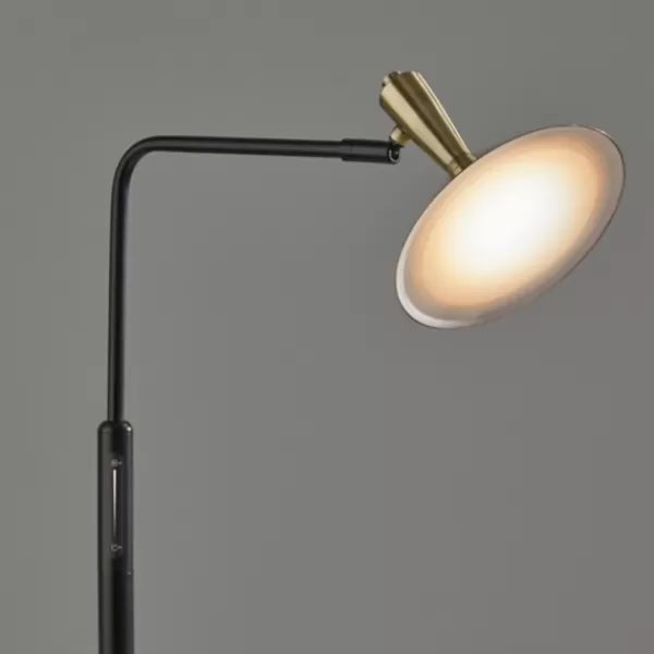 Floor Lamps-Kirkland's Home Matte Black Adjustable Light And Color Floor Lamp Gold