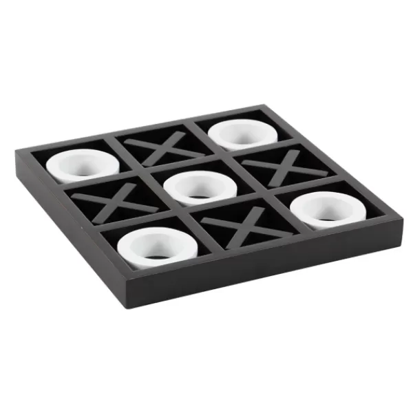 Decorative Accents-Kirkland's Home Matte Black And White Wooden Tic Tac Toe Board