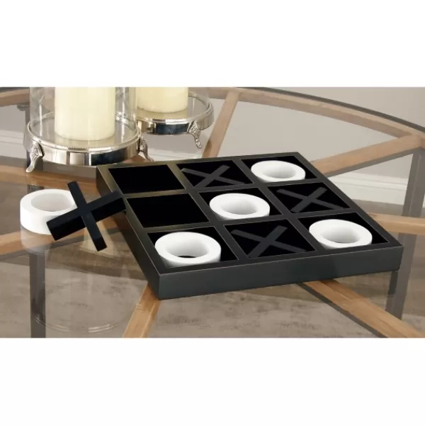 Decorative Accents-Kirkland's Home Matte Black And White Wooden Tic Tac Toe Board